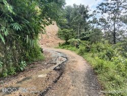 Drainase diduga tidak Berfungsi, Badan Jalan Provinsi Jalur Cirotan-Warung Banten Rusak