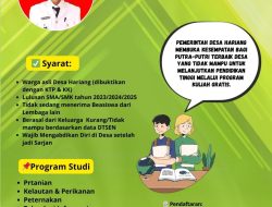 Pemerintah Desa Hariang Luncurkan Program Sarjana Penggerak Desa untuk Warga Tidak Mampu