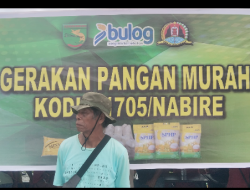 Bulog Nabire Dukung Kodim 1705 Gelar Gerakan Pangan Murah di Penutupan TMMD 125