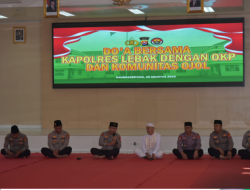 Do’akan Driver Ojol Alm Affan Kurniawan, Kapolres Lebak Bersama OKP dan Komunitas Ojol Gelar Do’a Bersama