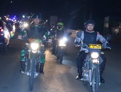 Kapolres Bersama Dandim 0710 Pekalongan Patroli Malam Naik Motor, Pantau Situasi Kamtibmas