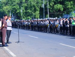 Ratusan Personel Siaga, Polres Pekalongan Gelar Apel Pengamanan Audiensi BEM UIN