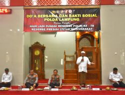 ‎HUT Reserse Ke-78, Polda Lampung Gelar Doa Bersama Dan Baksos, Tekankan Integritas Dan Profesional