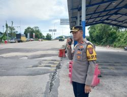 ‎Polres Lampung Selatan Simulasikan Penanganan Lonjakan Kendaraan Mudik di Bakauheni