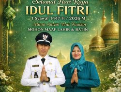 Kepala Desa Wanasari Agus Sumardi Beserta Istri Sampaikan Ucapan Idulfitri 2026
