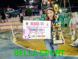 BELLA SPORT Siringitik Raih Juara 3 Open Turnamen Voli Ball Lapbas Cup 1