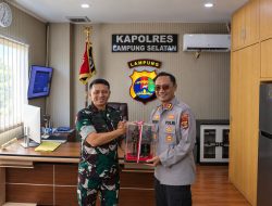 Danrem 043/Gatam Sambangi Polres Lampung Selatan, TNI-Polri Kompak Hadapi Dinamika Kamtibmas