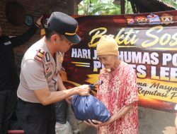 Jadi Humas Polri ke-75, Si Humas Polres Lebak Gelar Bakti Sosial dan Bagikan Sembako kepada Warga Kampung Citawang